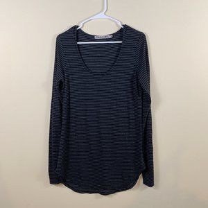 Michael Stars striped long sleeve scoop neck